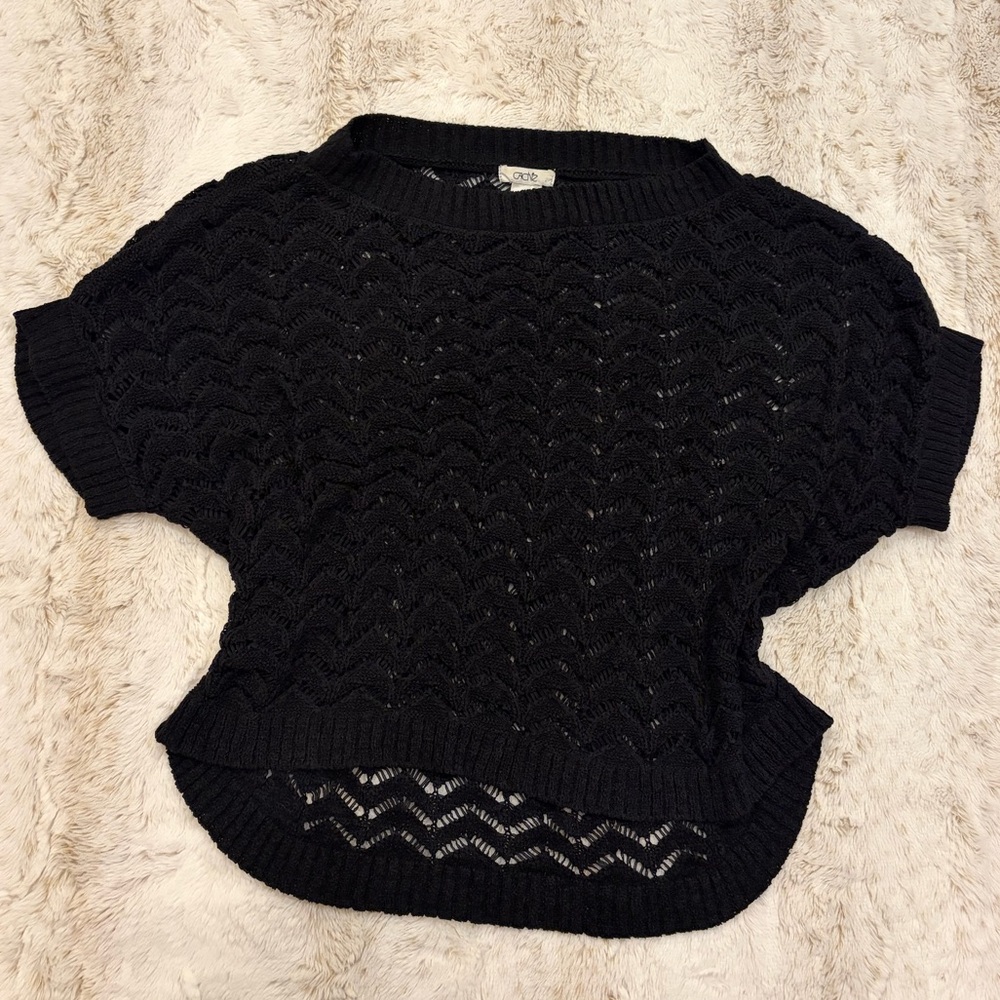 🎀 Vintage Cache Black Knit Batwing Sweater Top | Y2K Coquette Fairycore | M 🎀
